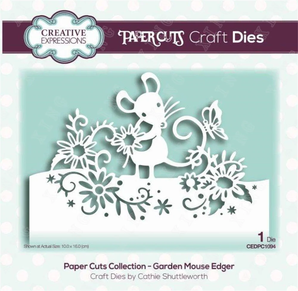 

Garden Mouse Edger New Arrival Metal Cutting Dies Diy Crafts Templates Scrapbooking Diary Paper Album Decoration Embossing Molds