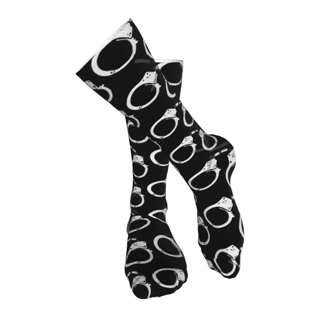 

Handcuffs Graphic Pattern Adult Stockings Moisture absorbent For Daily Matching Thigh High Socks All Seasons