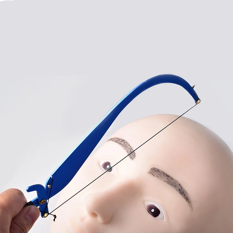 

Microblading Permannet Makeup Bow and Arrow Line Ruler Black Measuring Brow String Pre Inked Tattoo PMU for Mapping