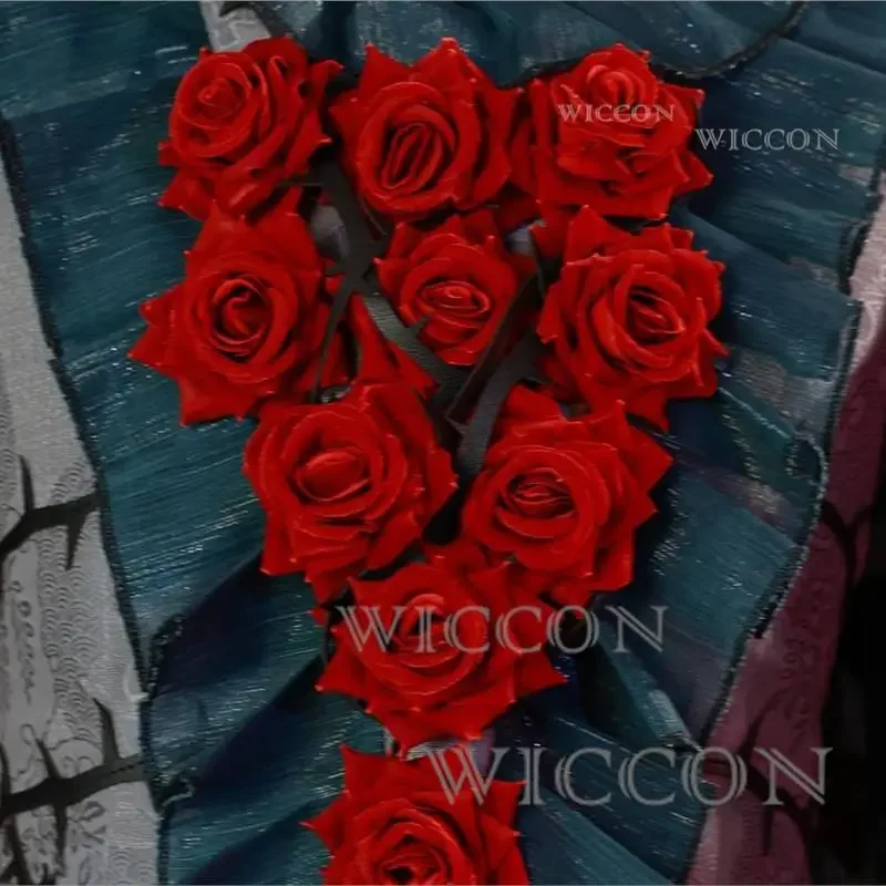 Костюм для косплея пациентов с V-образным вырезом черная Готическая роза