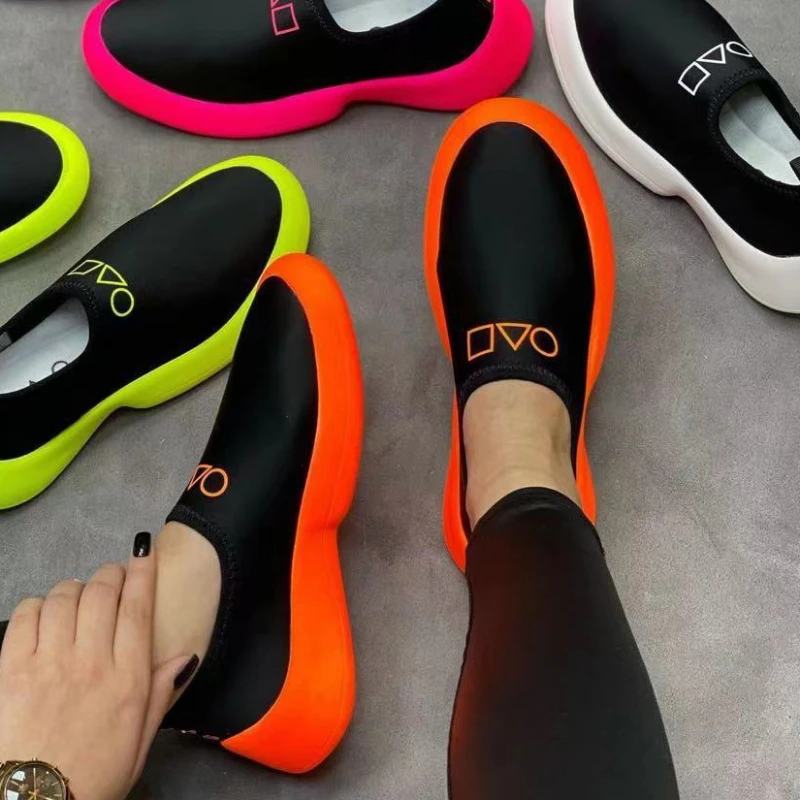 

Shoes for Women 2023 Shallow Platform Heightened Shoes Fluorescent Sole Round Toe Fashion Concise Casual Sneakers tenis de mujer