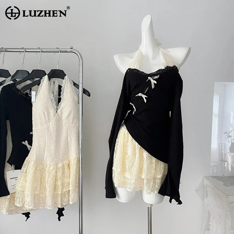 LUZHEN оригинальный нишевый дизайн вязаные комплекты из двух предметов новинка 2024