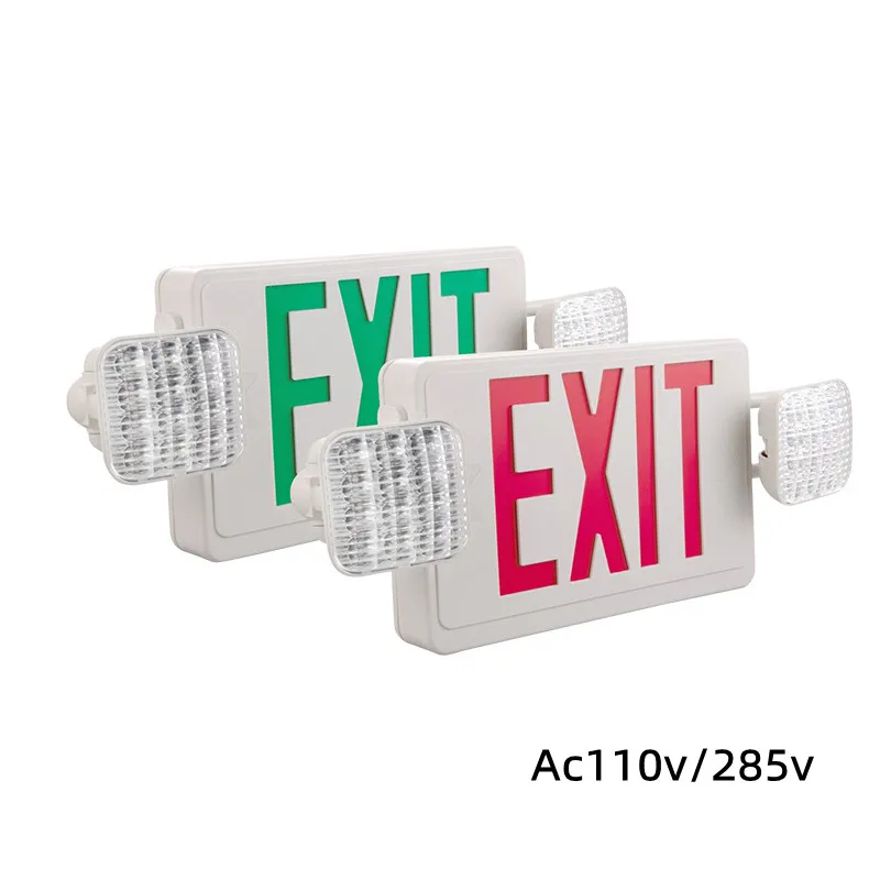 Ac110v/220v LED Emergency Exit Lighting Red/Green Exit Sign Lamp Fire Safety Indicator For Bulb Hotel Mall School Public Place