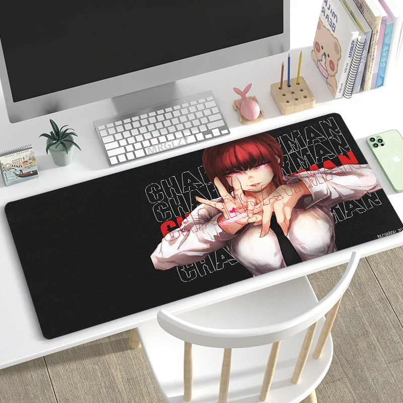 

Chainsaw Man Mouse Pad Makima Gamer Large Keyboard MouseMat Kawaii Power Desk Anime Girl Gaming Accessories Playmats Carpets Rug