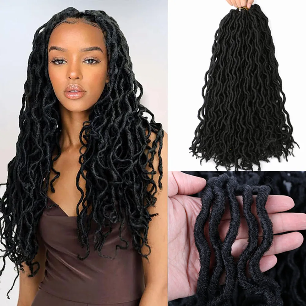 18-дюймовые цыганские локоны синтетические богини искусственные вязанные