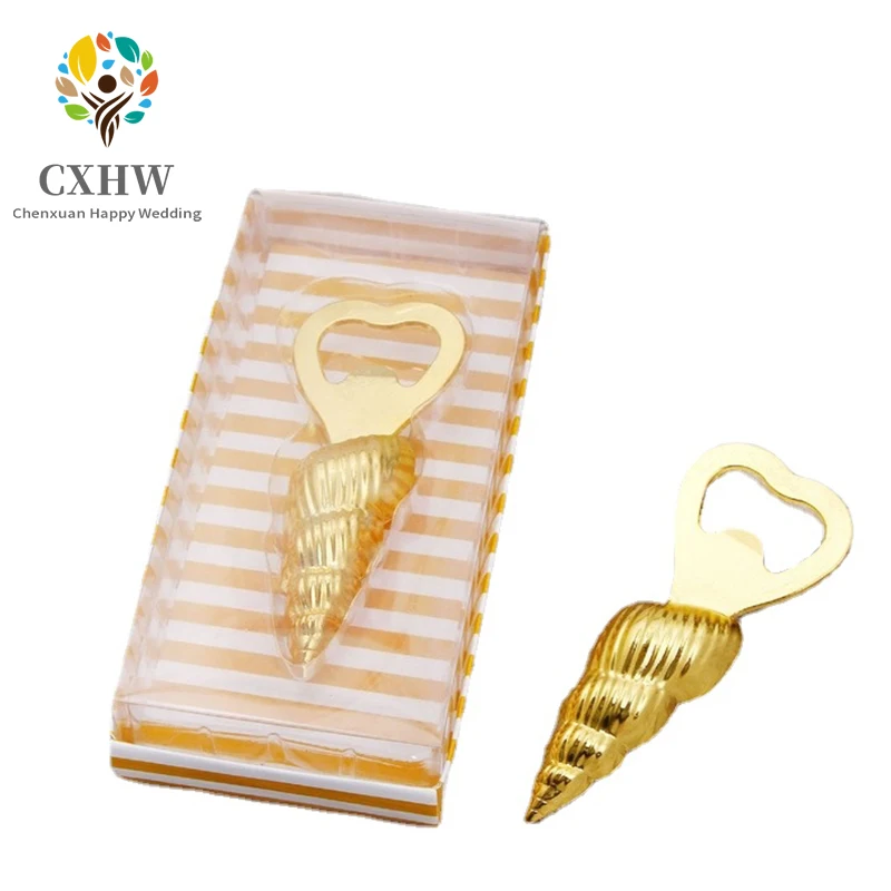 

1pc Ocean Series Conch Beer Bottle Opener Party Favors Alloy Beer Openers Wedding Souvenir Gifts for Guests Bar Accessories