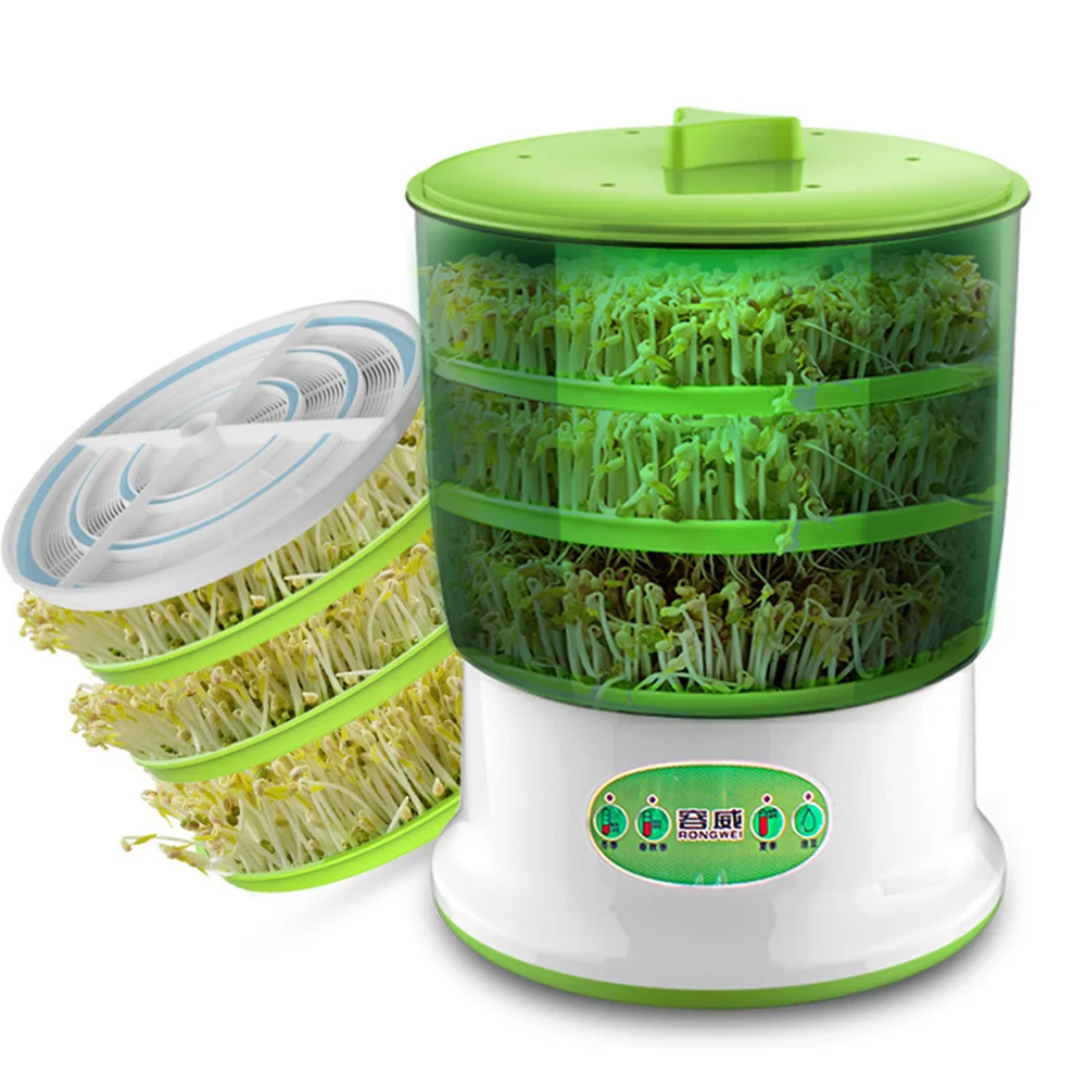 

Intelligent Bean Sprouts Maker Thermostat Green Vegetable Seeds Growth Bucket Automatic Electric Sprout Buds Germinator Machine