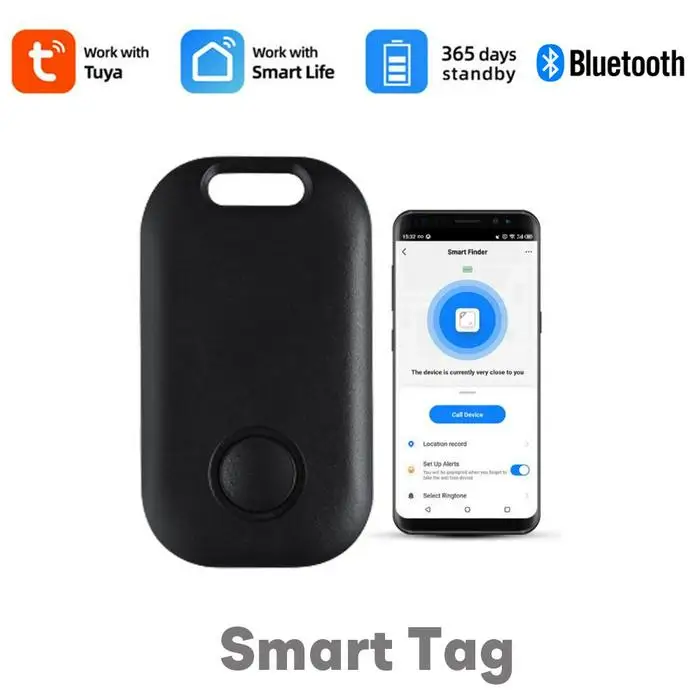 

Смарт-метка Tuya, мини-GPS-трекер, сумка для ключей, устройство для поиска домашних животных, запись местоположения, Беспроводная Bluetooth сигнализ...