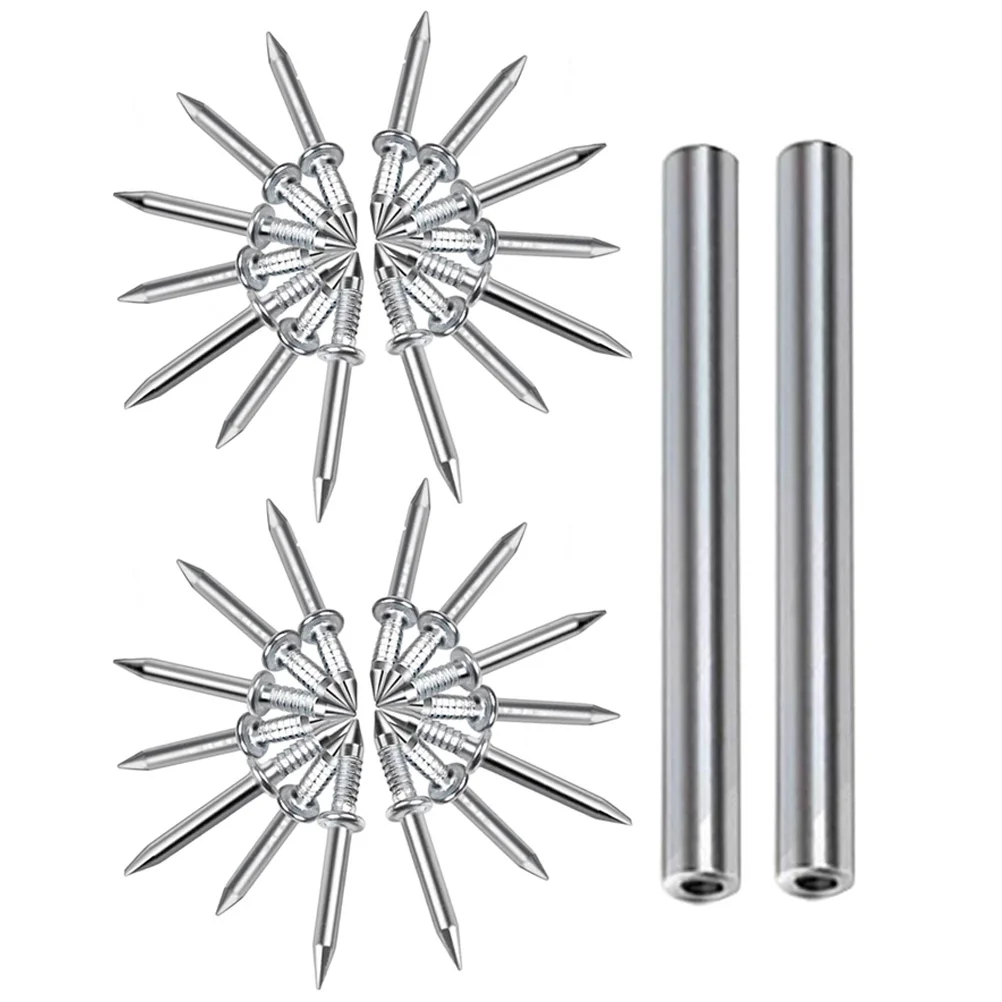 

200pcs Double Head Nails Double Head Picture Nails Small Head Nails Trim Nails with Installation Sleeves