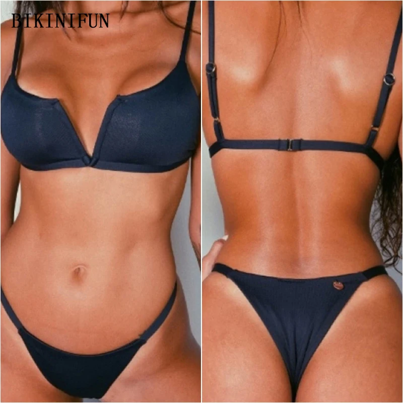 

New Sexy V Splice Swimsuit Women Leopard Print Swimwear Tie Dye Beachwear S-XL Girl Solid Color Bathing Suit Backless Bikini Set