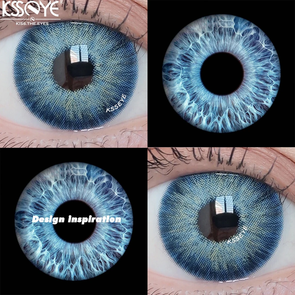 KSSEYE 1 Pair Blue Color Contact Lenses Color Lens For Eye Beauty Contact Lenses Color Lens