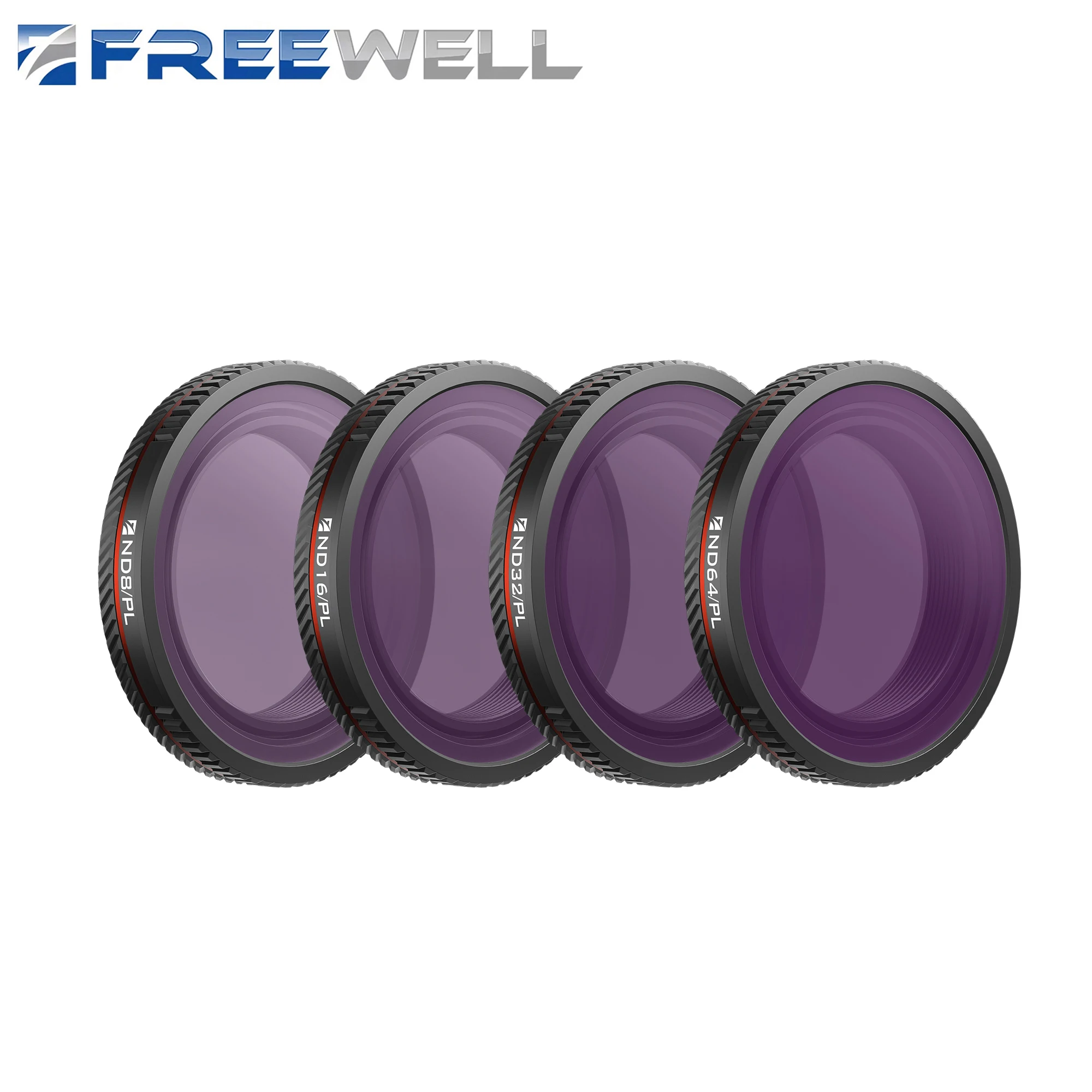 Freewell 4 упаковки фильтров NDPL, ND8PL, ND16PL, ND32PL и фильтров ND64PL, предназначенные для аксессуаров для камеры DJI Osmo Nano (art.: 3920d245ff066) - 3920d245ff066