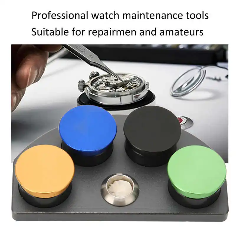 4 Dish Watch Oil Cup Simple Use Rust Proof Wear Resistant Professional Watch Repairing Accessory For Watchmaker Repair Tool