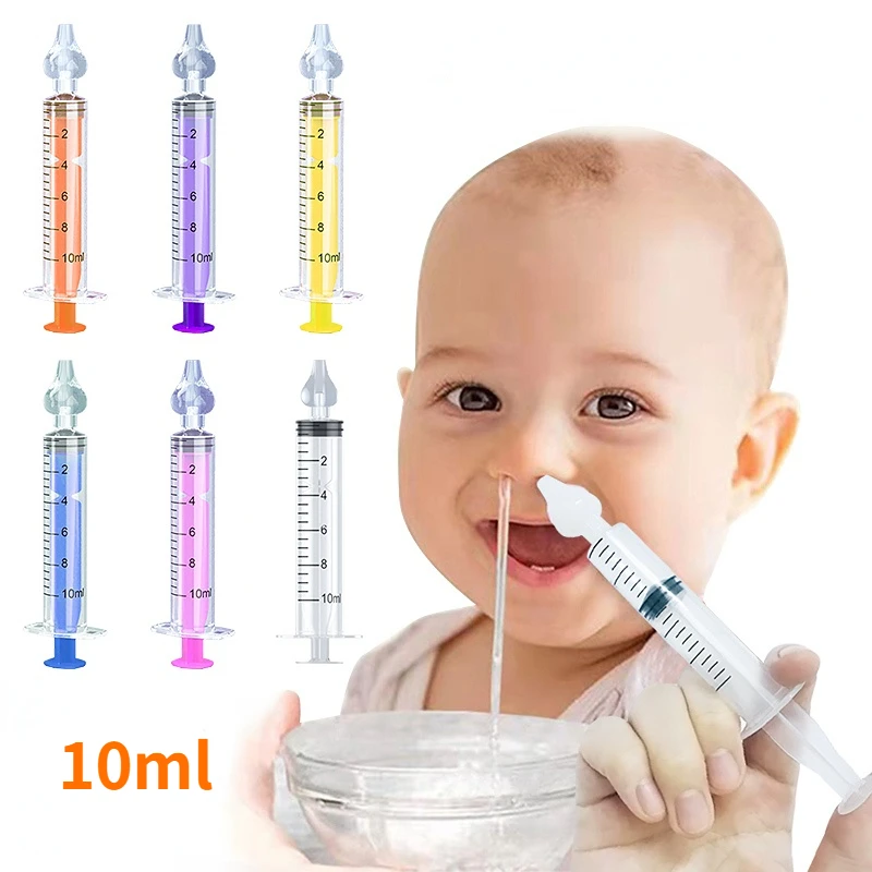 10ml Baby Nasal Aspirator Professional Syringe Nasal Irrigator Nose Cleaner Rinsing Device Reusable Nose Washing for Children