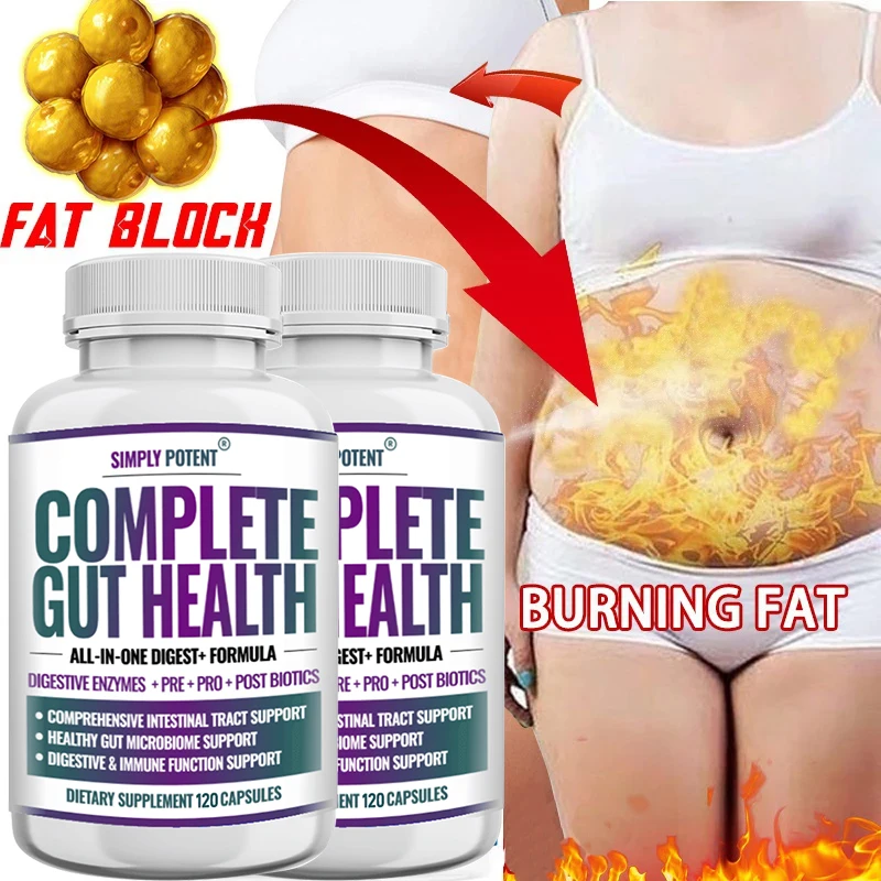 

Digestive Enzymes, Probiotics Support Optimal Fat Burning, Digestive Health & Metabolism, Gut Health & Immune Supplement