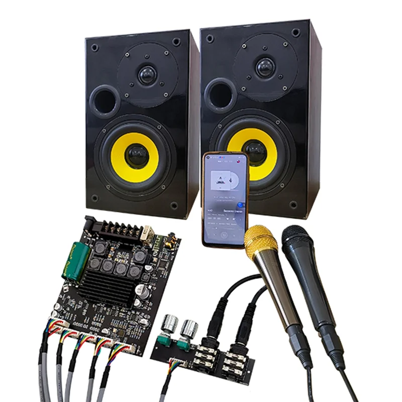 ZK-AM100F Тип свинца KTV Микрофон Аудиосистема 2 1-канальный Bluetooth Плата усилителя