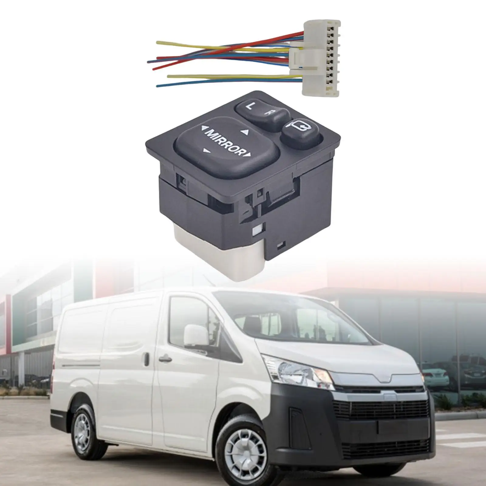 Складной переключатель зеркала заднего вида 84872-52040 Прочный для Toyota Hiace Modified