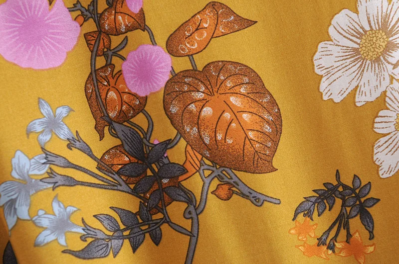 Женское пляжное кимоно с цветочным принтом V-образным вырезом и рукавом летучая