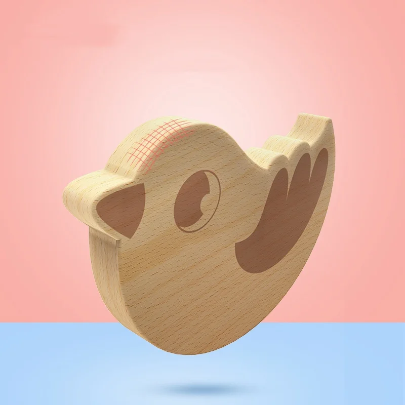 Деревянная игрушка Монтессори кольцо Iwood для шлифовки зубов геометрическая