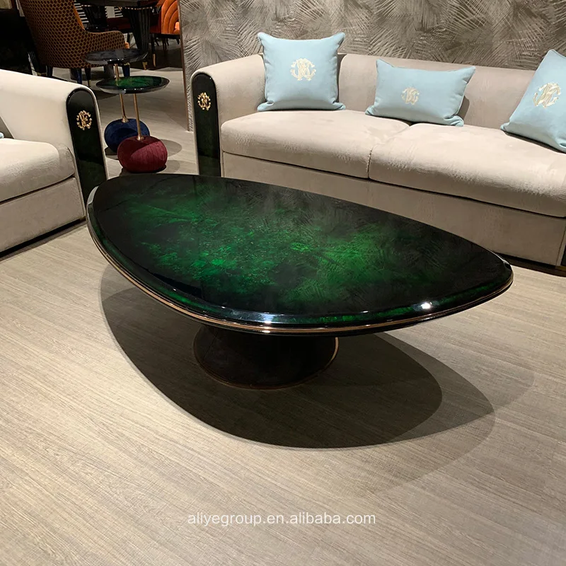 Современный итальянский бренд натуральный зеленый Деревянный кофейный столик