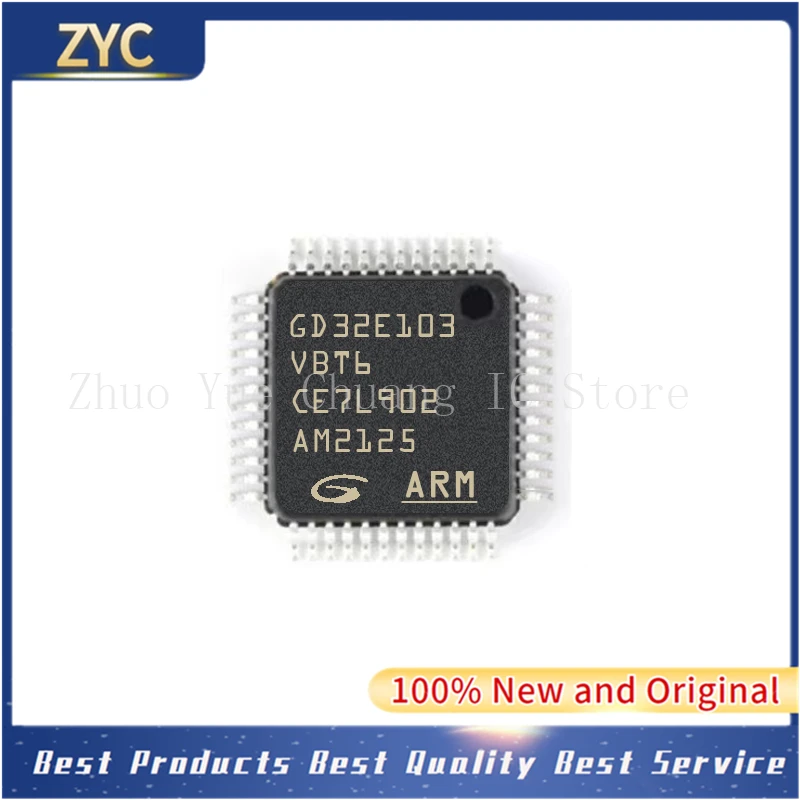 

10 шт./партия GD32E103VBT6 GD32E103 VBT6 32E103VBT6 QFP100 100% Новый оригинальный микросхема MCU IC