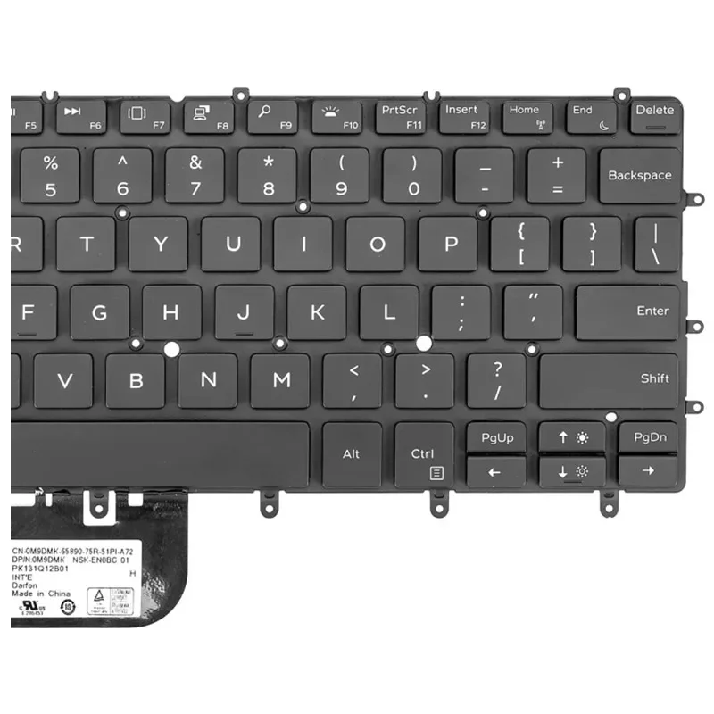 Клавиатура для ноутбука Dell XPS 13 9380 9370 7390 с подсветкой