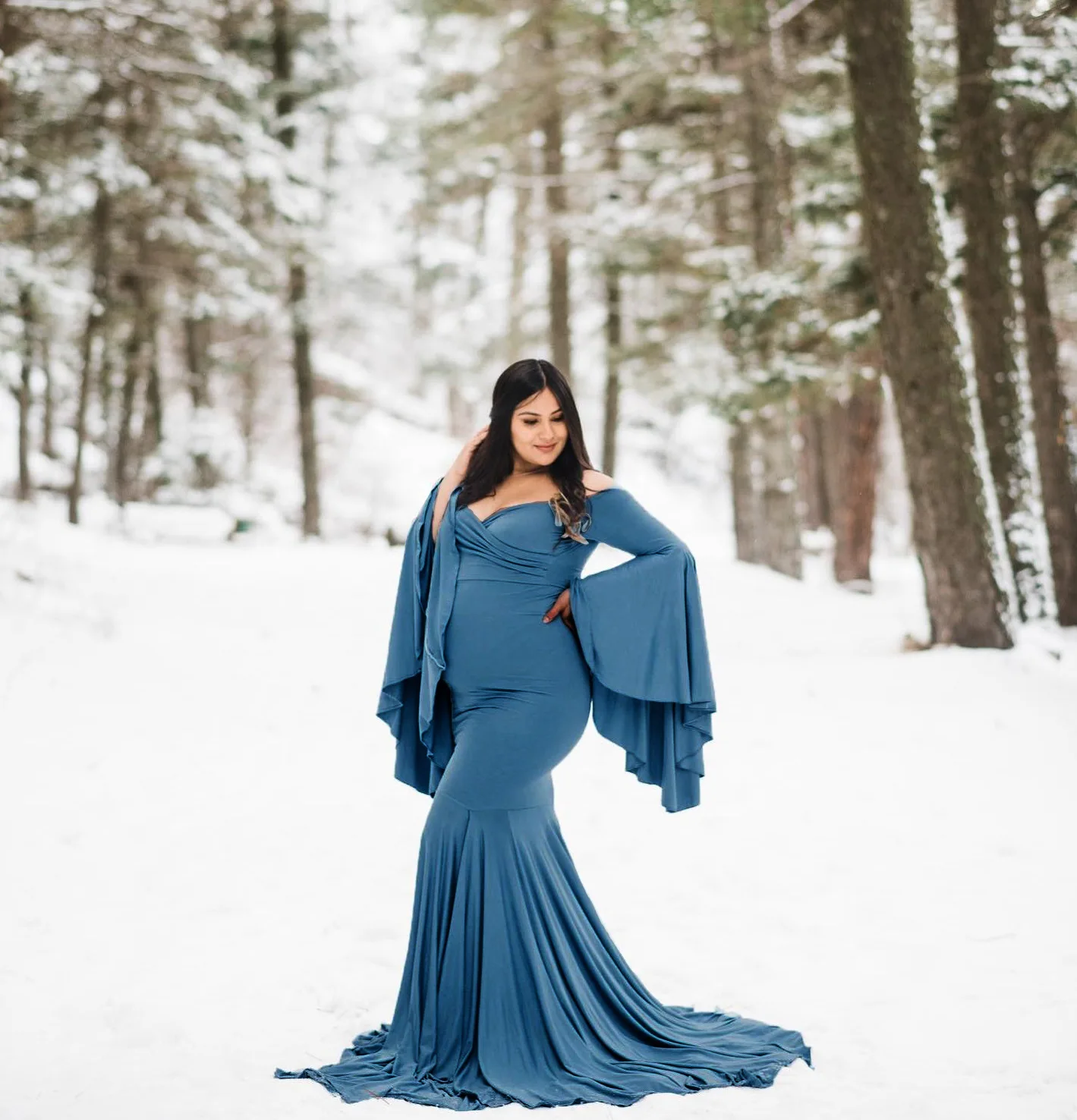 Милые платья для беременных с рюшами длинное платье макси фотосессии детского