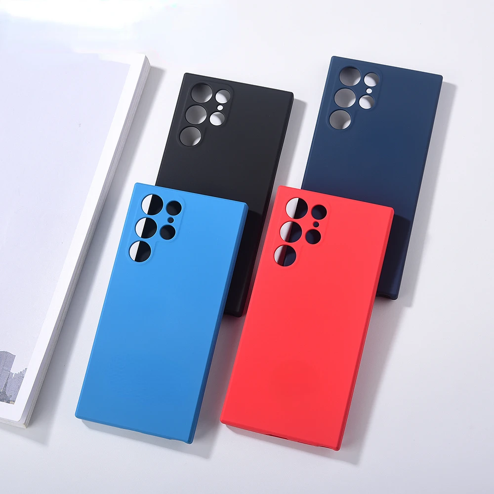 

Galaxy S22 Ultra/Plus A22 A32 A52 A72 A51 Soft Silicone Liquid Cover Full Protect Fall Preventor TPU Shell