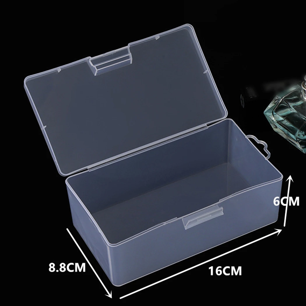 

Rectangular Clear Plastic Box Jewellery Earplugs Trinket Travel Container Storage Collection Cards Handicrafts PP Storage Boxes