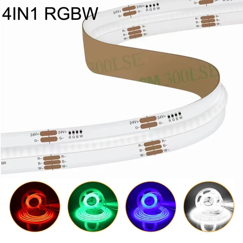 RGB COB гибкая светодиодная лента Viktorovna 12/24В 840 светодиодов/м тёплый белый