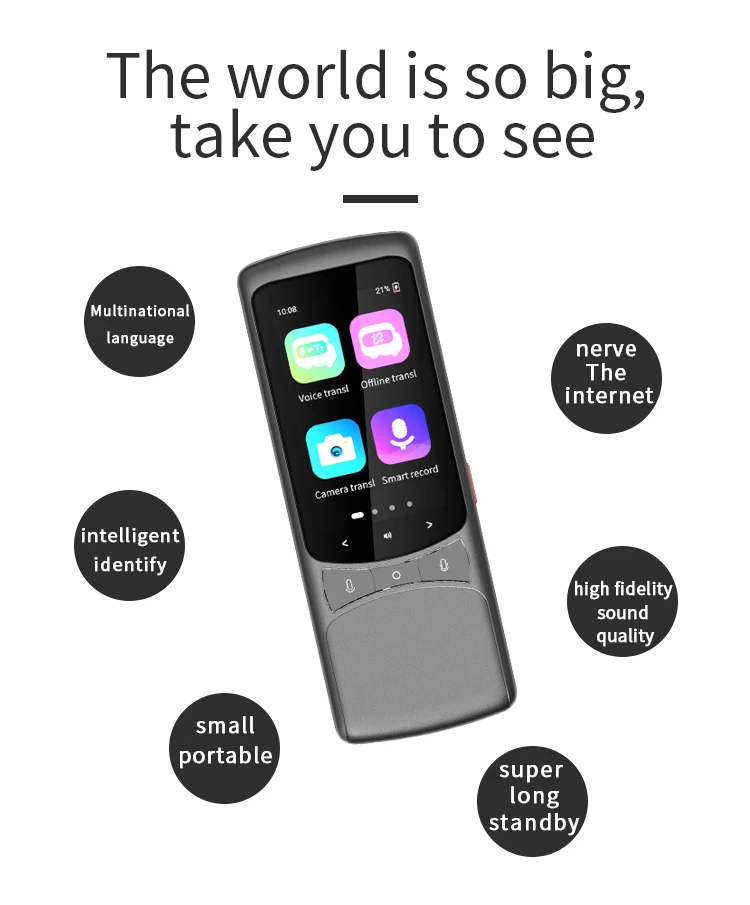 Умный переводчик с искусственным интеллектом 19 языков автономный перевод машина