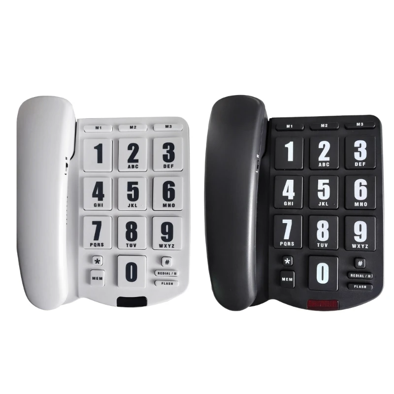 

PK3000 Big Button Landline Phone Desktop Telephone- Amplified Sound, Perfect for Seniors and Visually Challenged