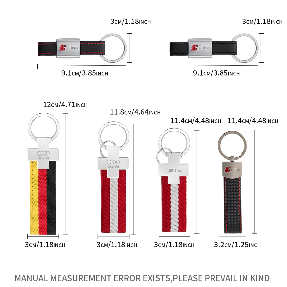 3D металлический автомобильный Стайлинг брелок для ключей эмблема Audi S SLINE A1 A3 8P A4 B5