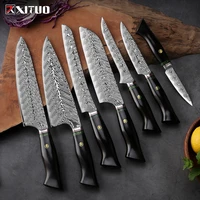 xituo professional 67 layers damascus steel kitchen knives set chef special cutting meat vegetable knife practical cooking tools
