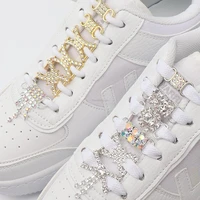 luxury rhinestone af1 shoe charms colorful diamond sneaker charms girl shoe decoration diy shoelaces buckles shoes accesories