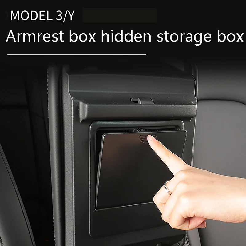 

Car Armrest Holder Box Center Console Organizer Armrest Hidden Storage Box Accessories For Model 3 Model Y