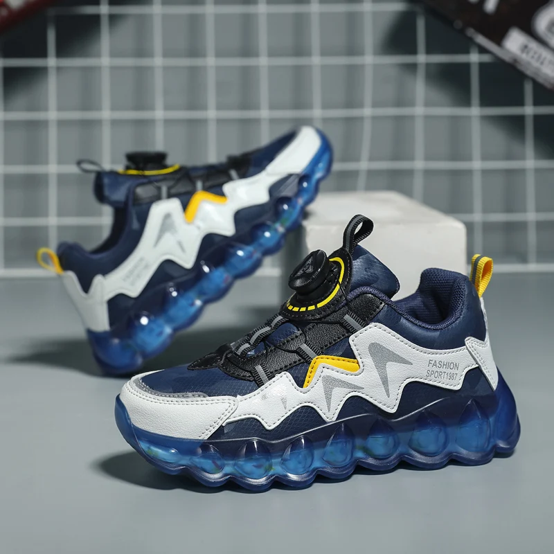 

Children Sneakers for Boys Girls Mesh Tennis Shoes Breathable Sports Running Shoes Leather Kids Casual Walking Shoes