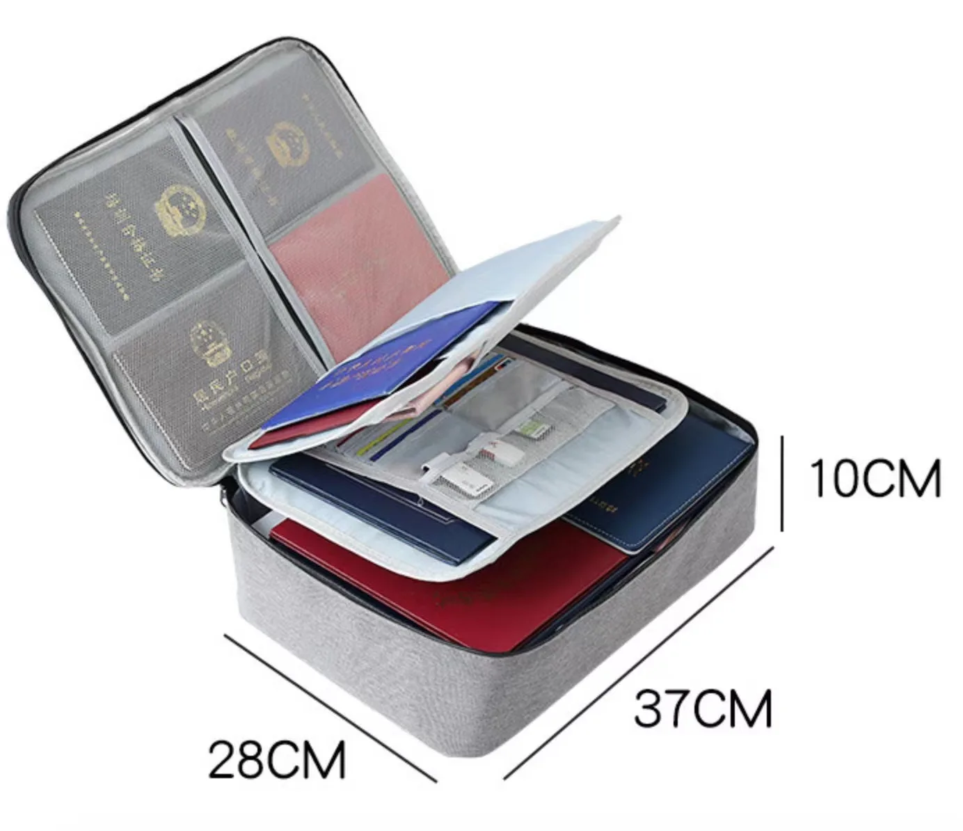 Documents Bags Organizer Case Men Women Travel Credentials Credit Card Storage Bag Left Letter Print Waterproof Luggage Handbag