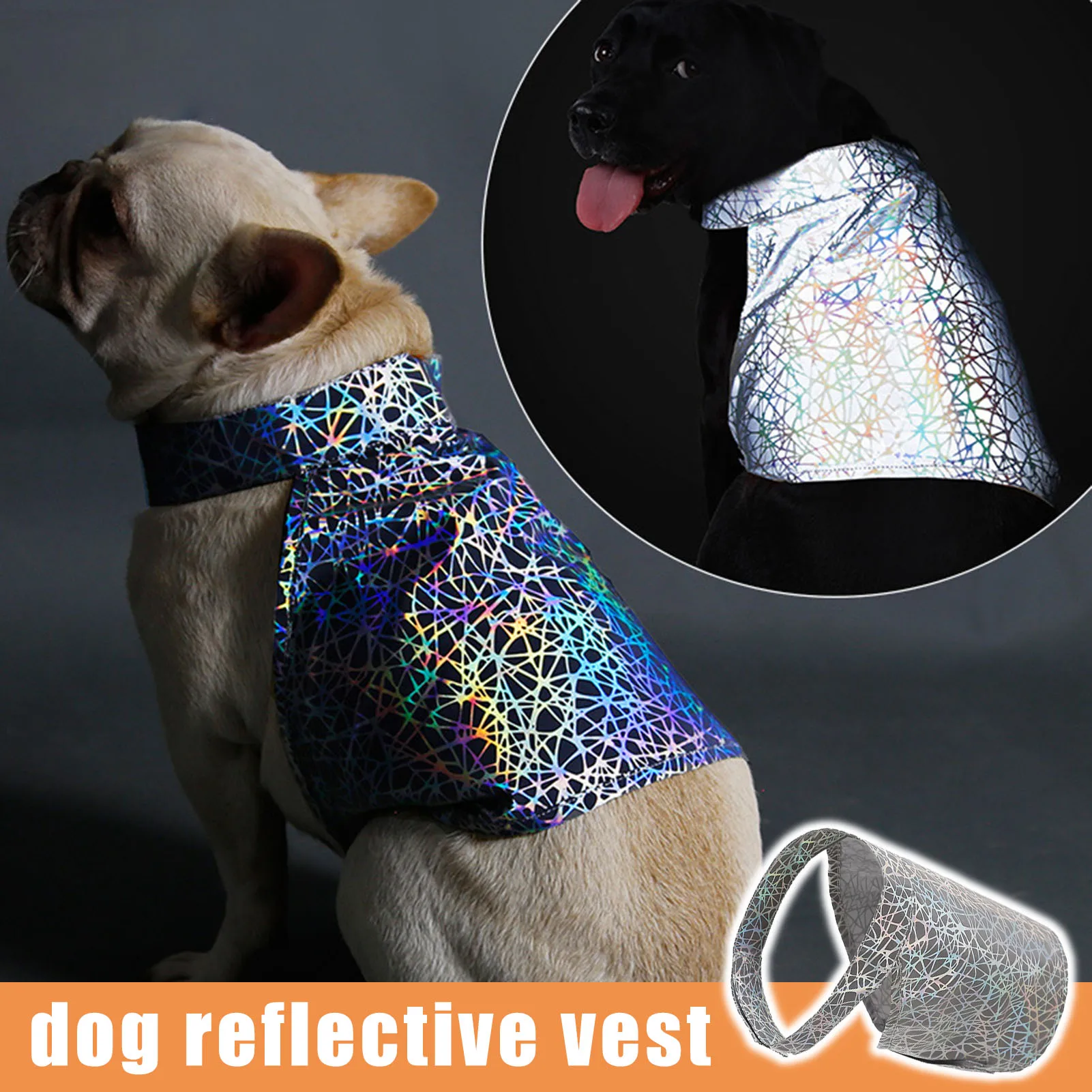 

Dog Full Surface Illuminated Reflective Vest Various Color Presentation Easy to Wash Waterproof Pet Clothing Night Hot Sale