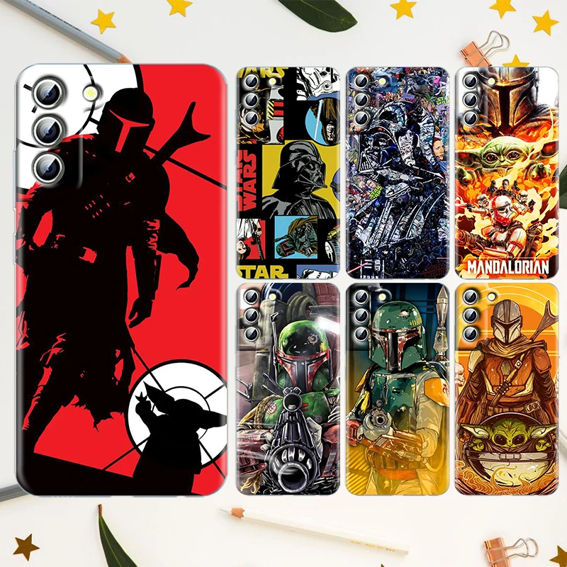 

Hot Jedi Knight Star Wars For Samsung Galaxy S22 S21 S20 FE Ultra Pro Lite S10 S10E S9 S8 Plus S7 Edge Transparent Phone Case