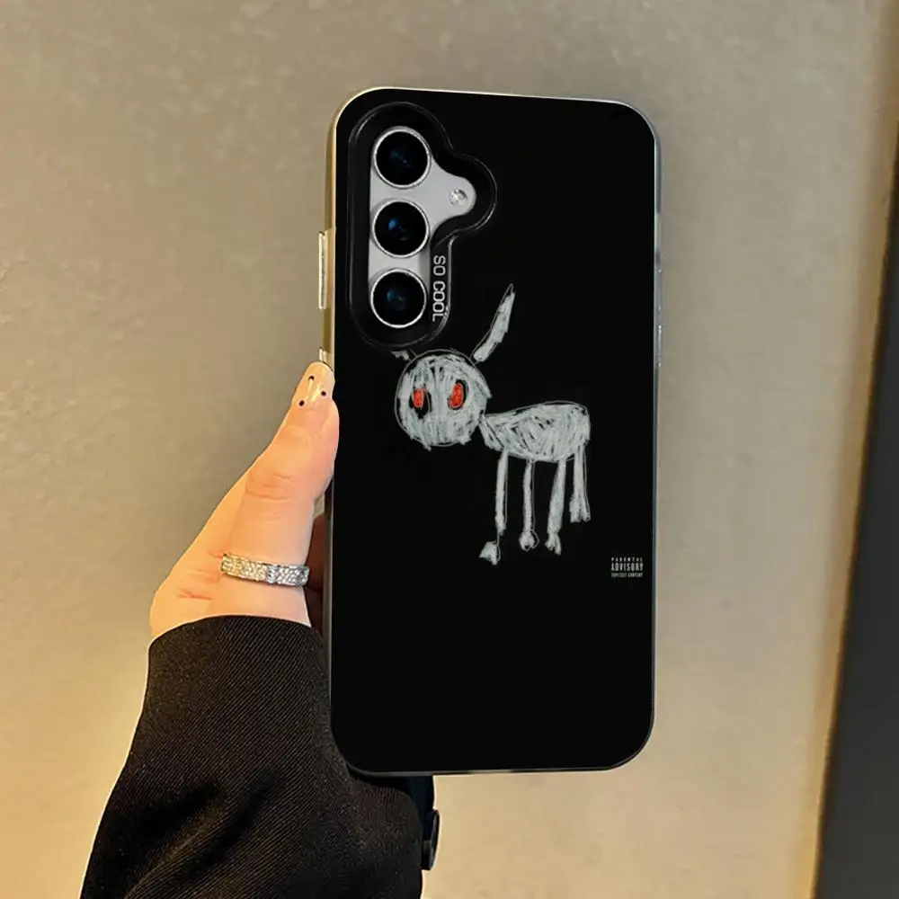 Рэперский чехол для телефона Aubrey A-Drake IMD цветной серебристый подходит amsung Galaxy S24 S23