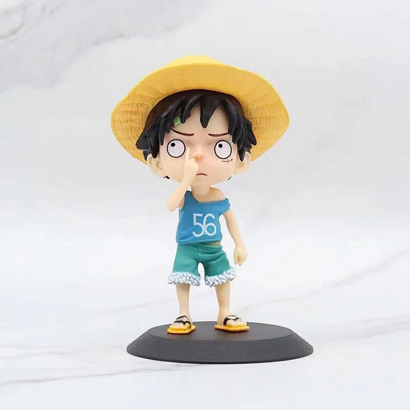 

One piece Digging the nose Cute Funny Luffy Anime Action Figure Children Toys Kids Cartoon Dolls Gift PVC Model Decoration