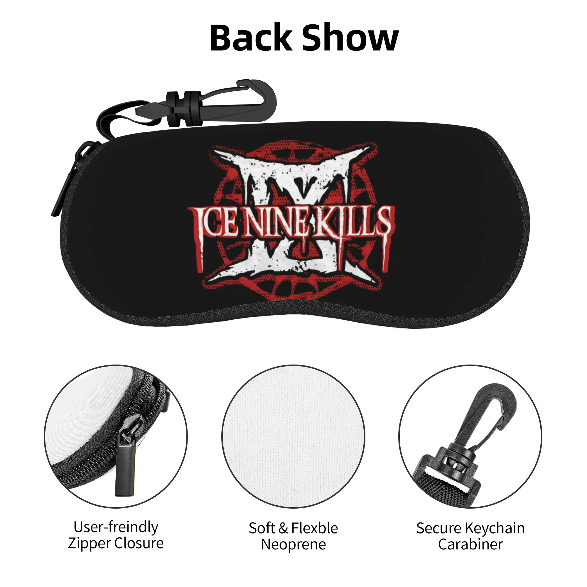 Фото Чехол для очков Ice Nine Kills, портативный чехол для солнцезащитных очков, чехол для очков для мужчин и женщин, дорожный чехол для очков, милый органайзер для очков №3