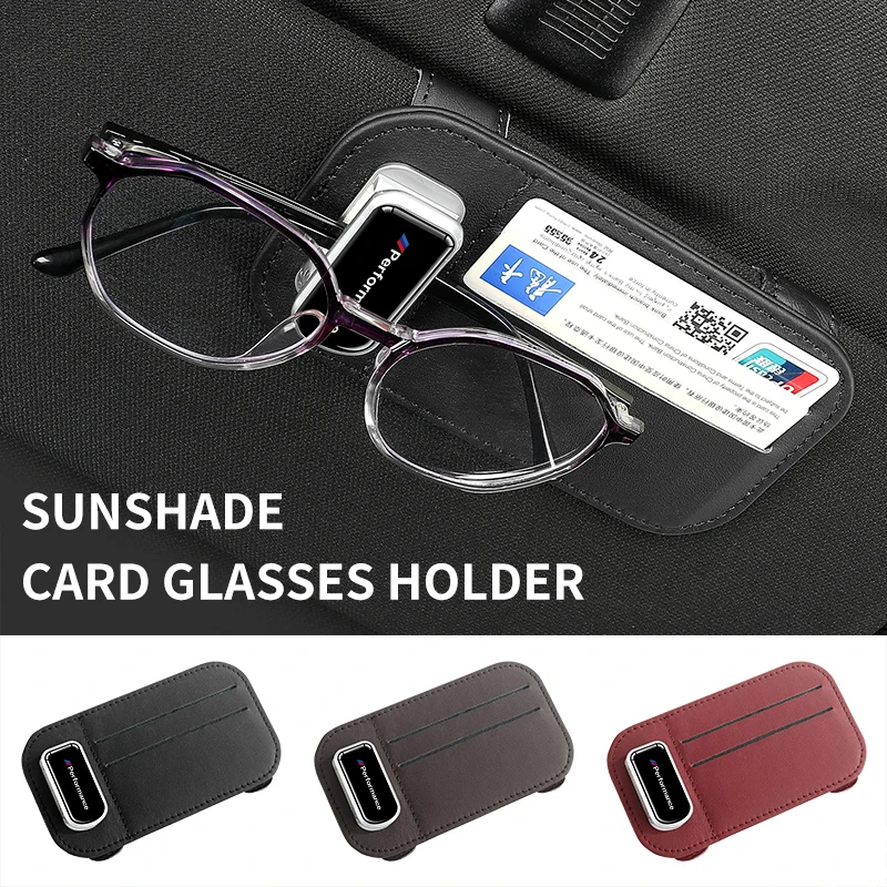 

Car Sun Visor Glasses Storage Chip For BMW F10 F30 G30 X3X4 X5X6 E90 E46 Auto Sunglasses Holder Card Ticket Organize Accessories