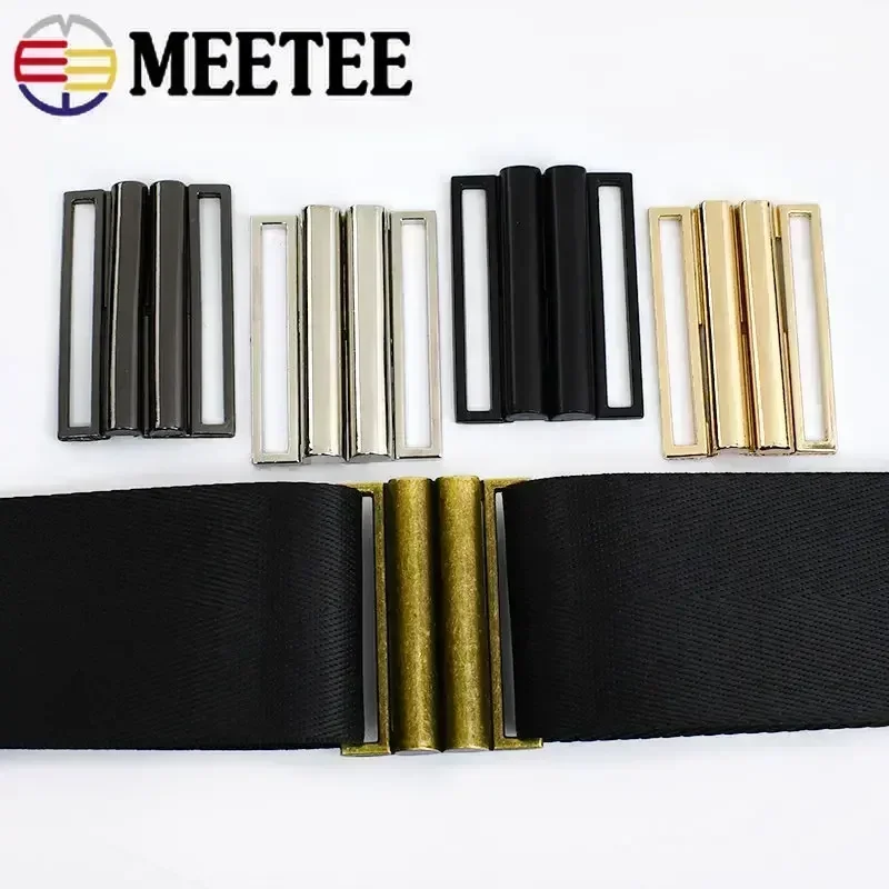 2 шт. Meetee 30-80 мм металлическая пряжка для ремня пальто женский пояс регулятор