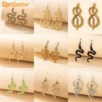 colorful snake dangle earrings for women sexy mysterious snakes drop earring hyperbole personalized earings gifts jewelry