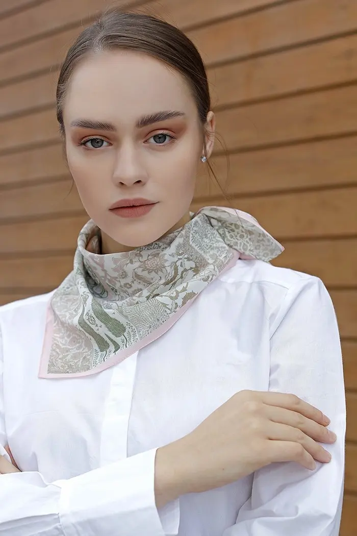 

WOMEN SCARF BANDANA ACCESSORIES GIFT COLORFUL TWİLL SCARF SHAWL