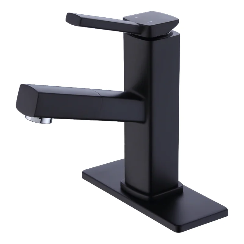 

Bathroom Sink Faucet with Pull Out Sprayer\ Single Handle Basin Mixer Tap for Hot and Cold Water\ Lavatory Pull