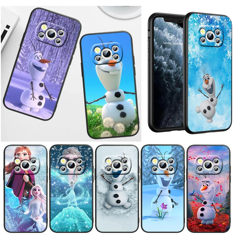 

Disney Frozen Elsa Cool For Xiaomi Poco X5 C55 C40 C50 F4 M4 X4 GT X3 F3 GT M3 C3 NFC Pro Mix3 Silicone Black Phone Case