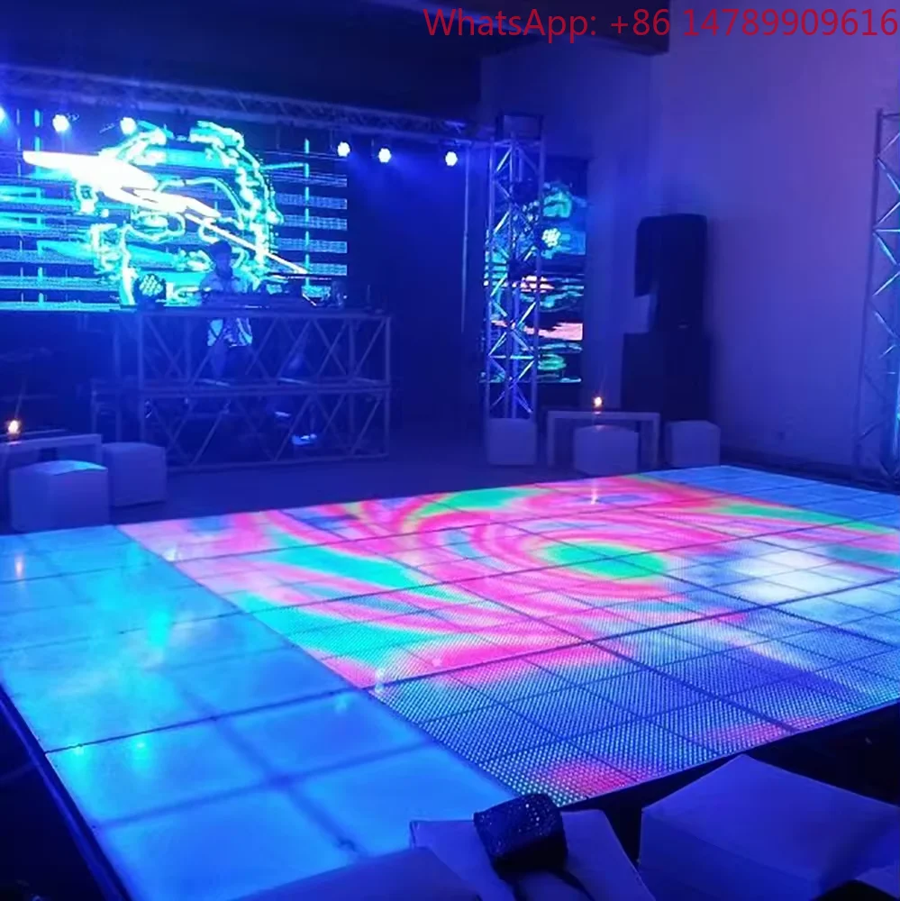 Фото Интерактивный напольный LED-экран для взаимодействия с человеком, настраиваемый размер, для коридоров, интерактивный LED-экран для пола. №1